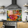 Wallity Pintura Decorativa de Vidrio Templado Multicolor 70 x 100 cm